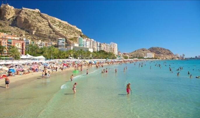 Alicante Centre ,Plage Et Quartier Anime,Wifi ,Climatisation Eksteriør billede